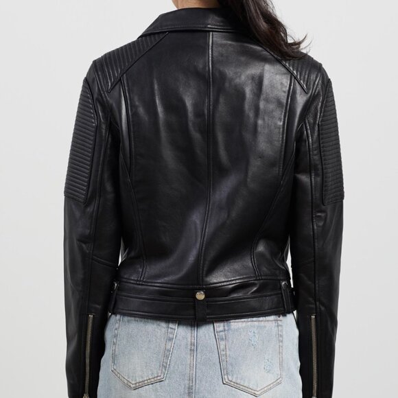 Classic Leather Biker Jacket from ENA PELLY - Picture 7 of 16